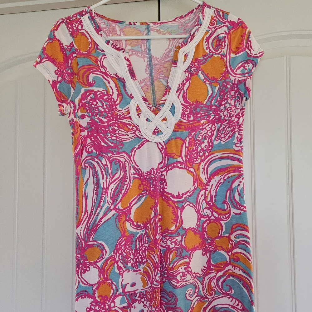 Lilly Pulitzer Pink, Orange, and Blue Size Small Dress